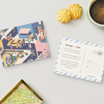 Handwritten Gift Message – Sunday Club Postcard